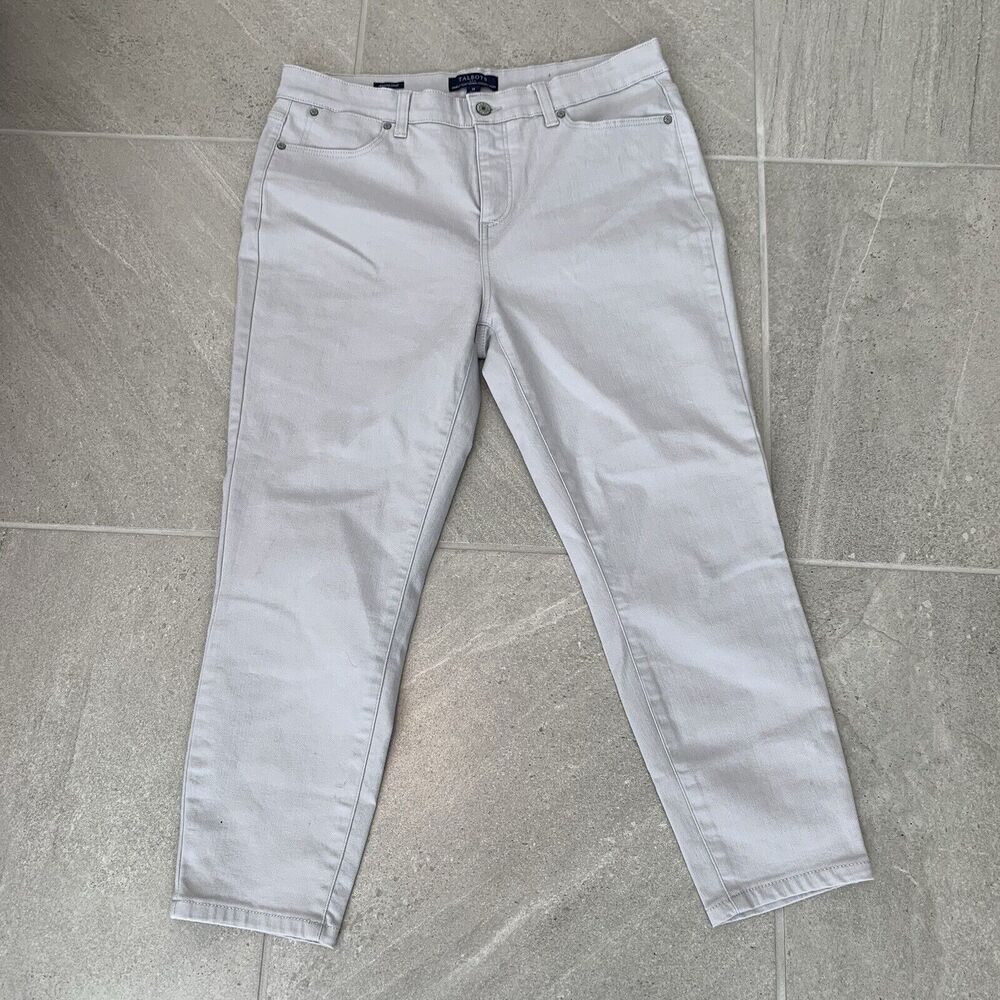 Talbots Cropped Gray Jeggings Size 14